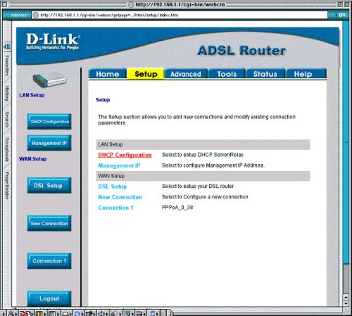 Installing D-LINK 504T with Mac